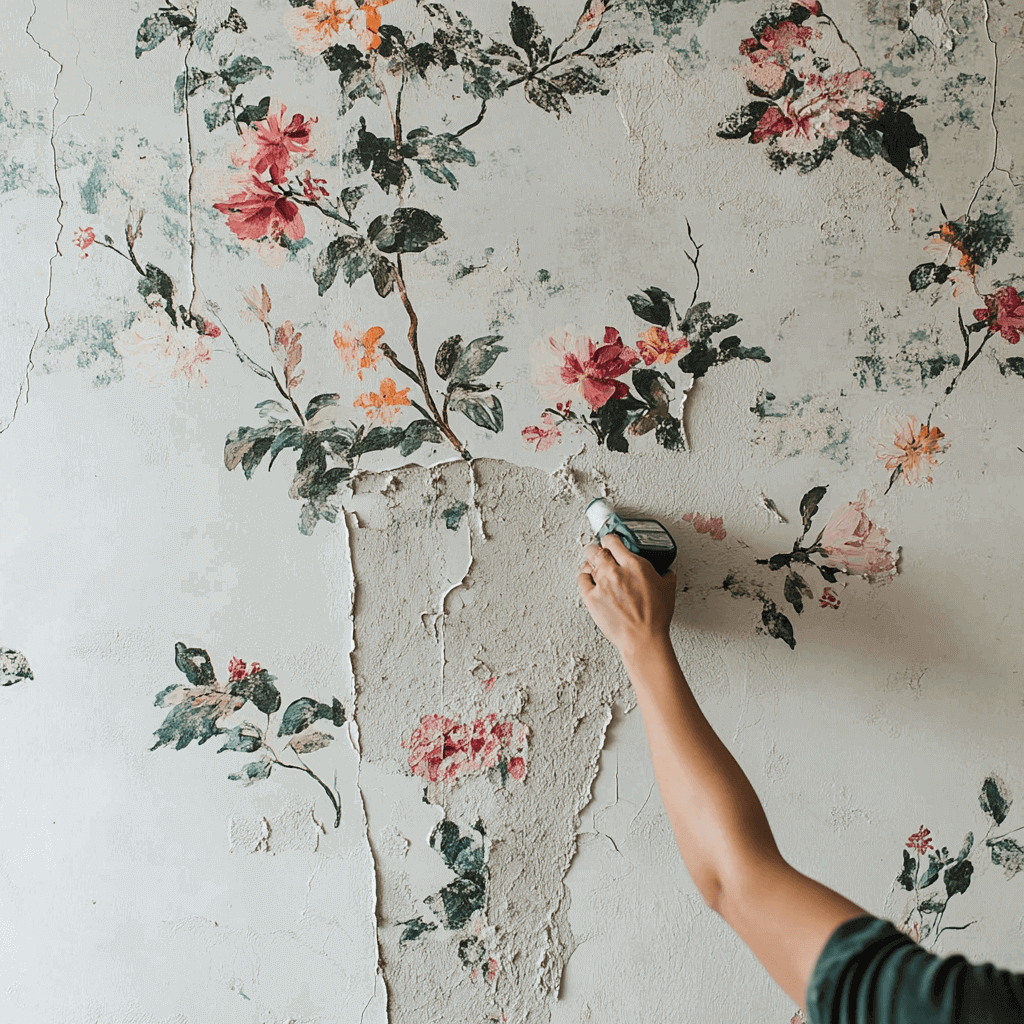 Remove old wallpaper from the wall