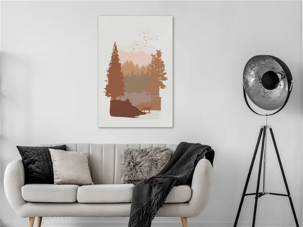 Art print on canvas Autumn in the Mountains Vertical
