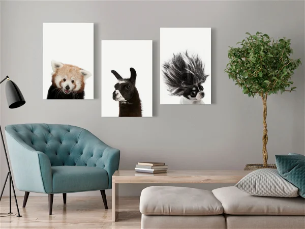 Art print on canvas Friendly Animals (Collection)
