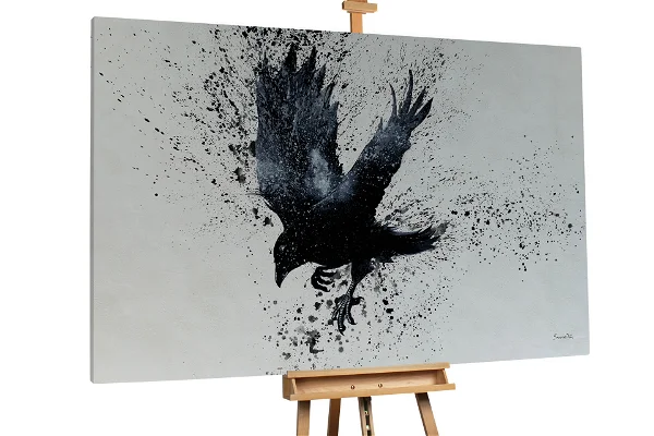 XXL Oil paintings Majestic Raven