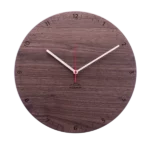Designer clock 'Bergtouhr (nutwood round)'