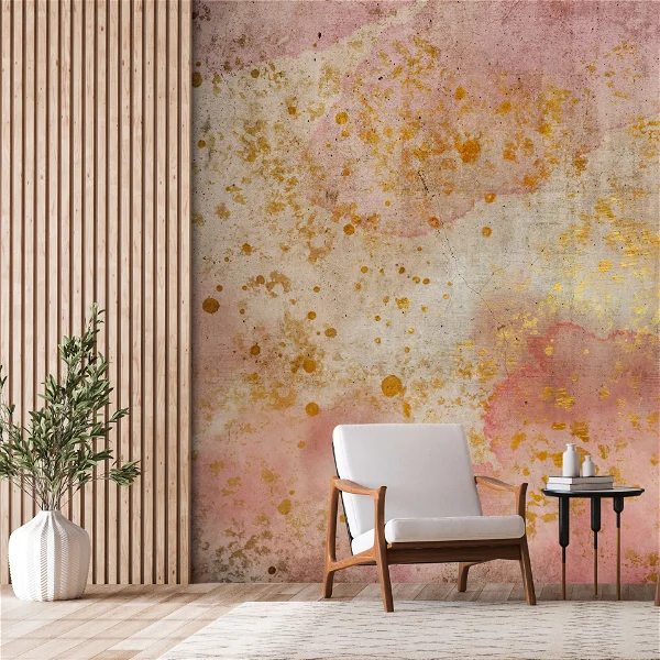 Self-adhesive wallpaper 'Golden Bubbles'