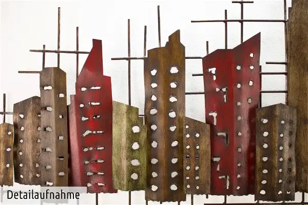 Metal wall art 'Complex Entity' detailed look