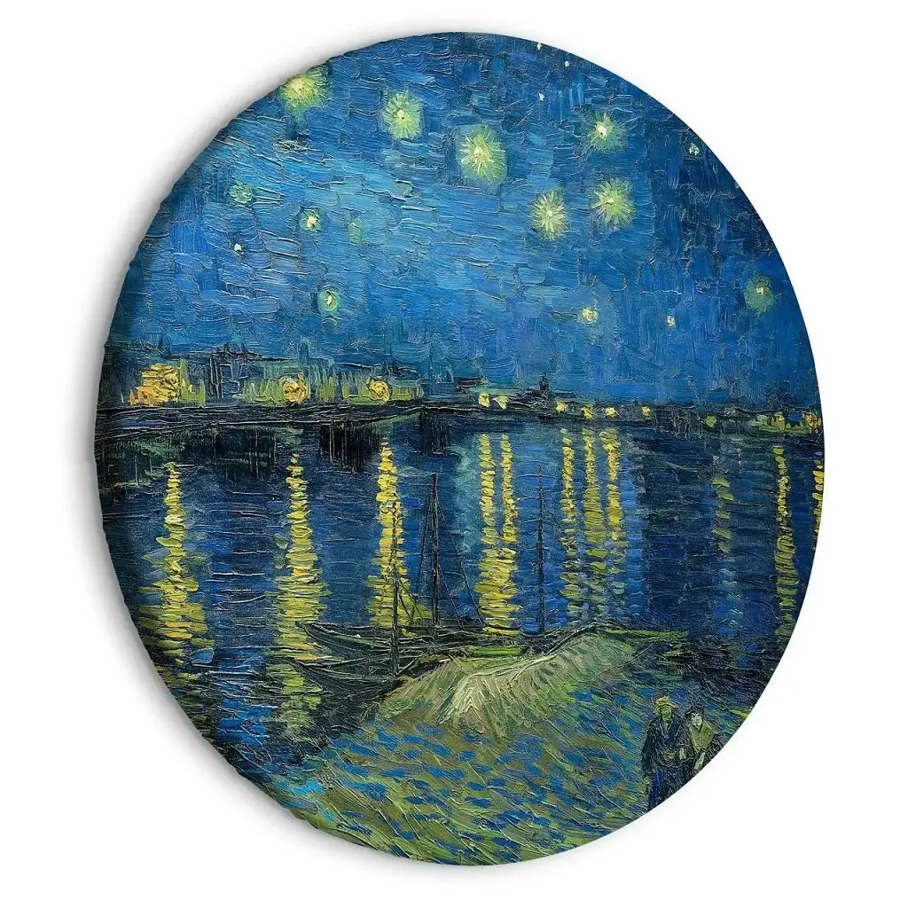 peintures en cercle-goghs-starry-rhone