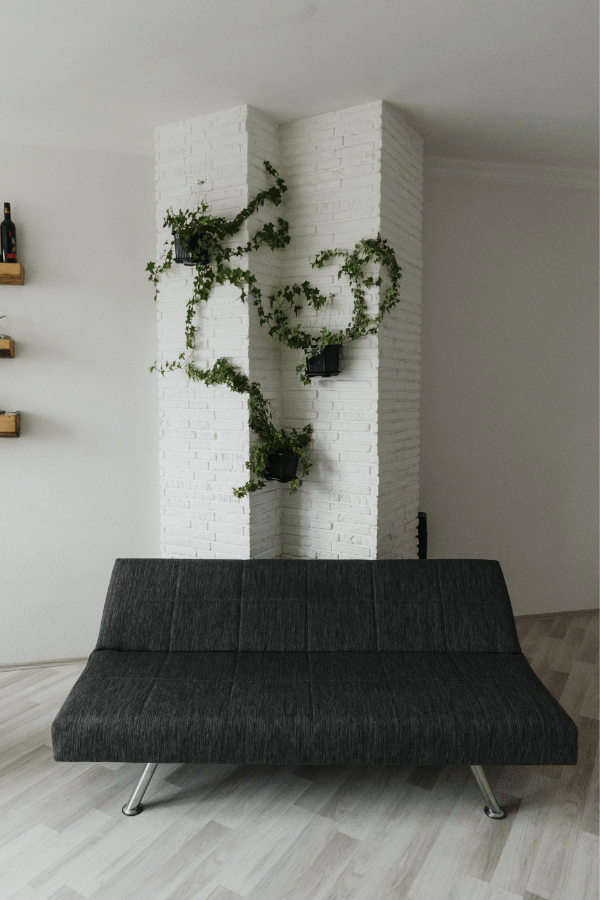 a black sofa bed
