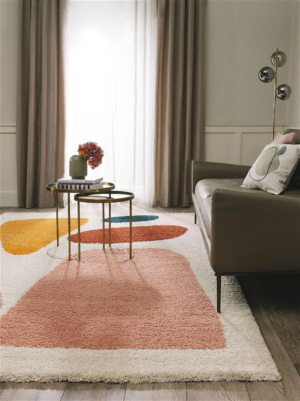 Design rug 'Louise Cream Rose'