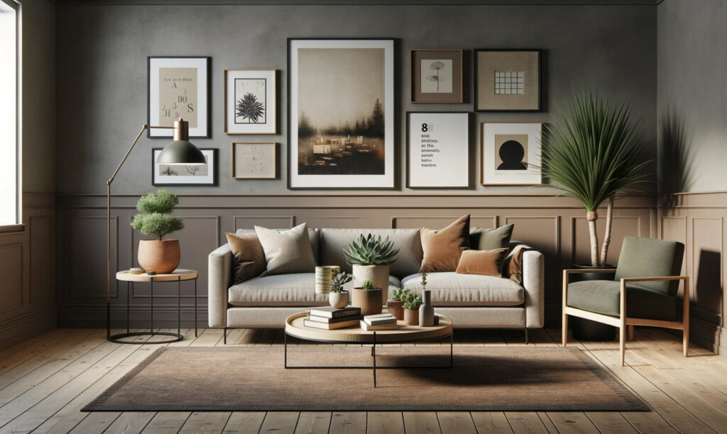 combination-of-posters-and-canvas-prints-in-a-living-room