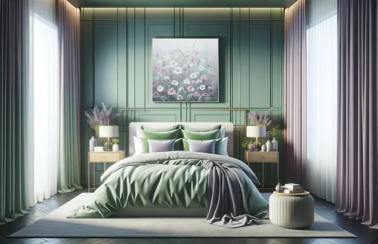 Tableau peint à la main 'Flowery Meadow' 60x60cm