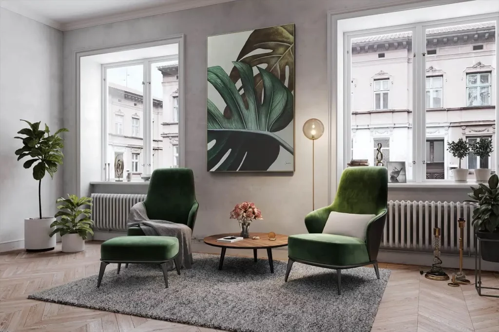 Peinture à l'huile XXL 'Botanical Magic' | Peint à la main Unique | Moderne & Contemporain