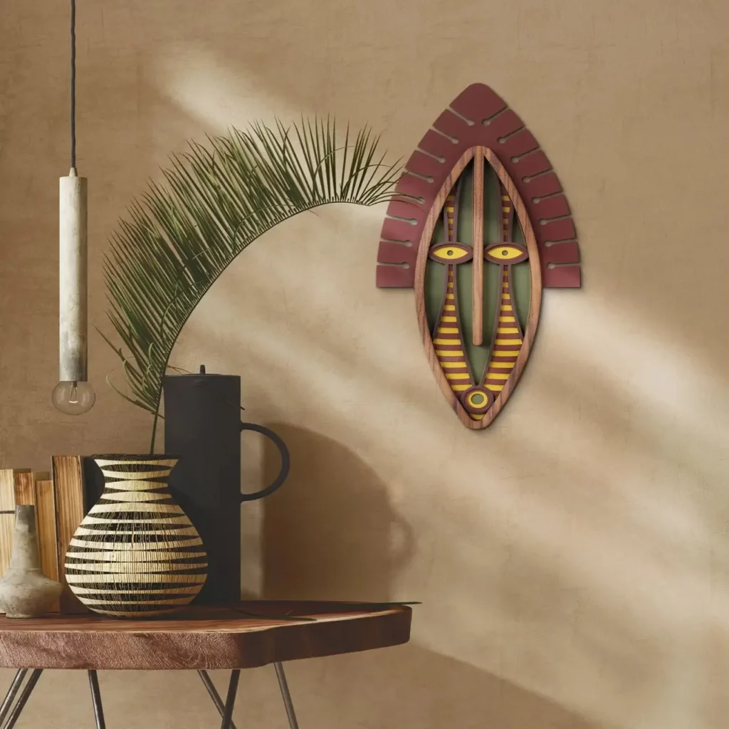 Masque mural Masque africain moderne #41 | Style moderne et contemporain