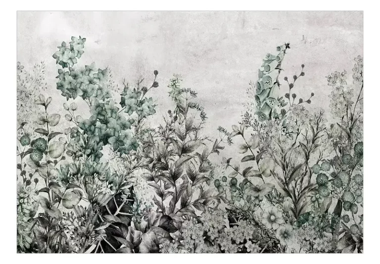 Papier peint autocollant 'Mystère des herbes' | styles moderne et contemporain | 98x70 cm