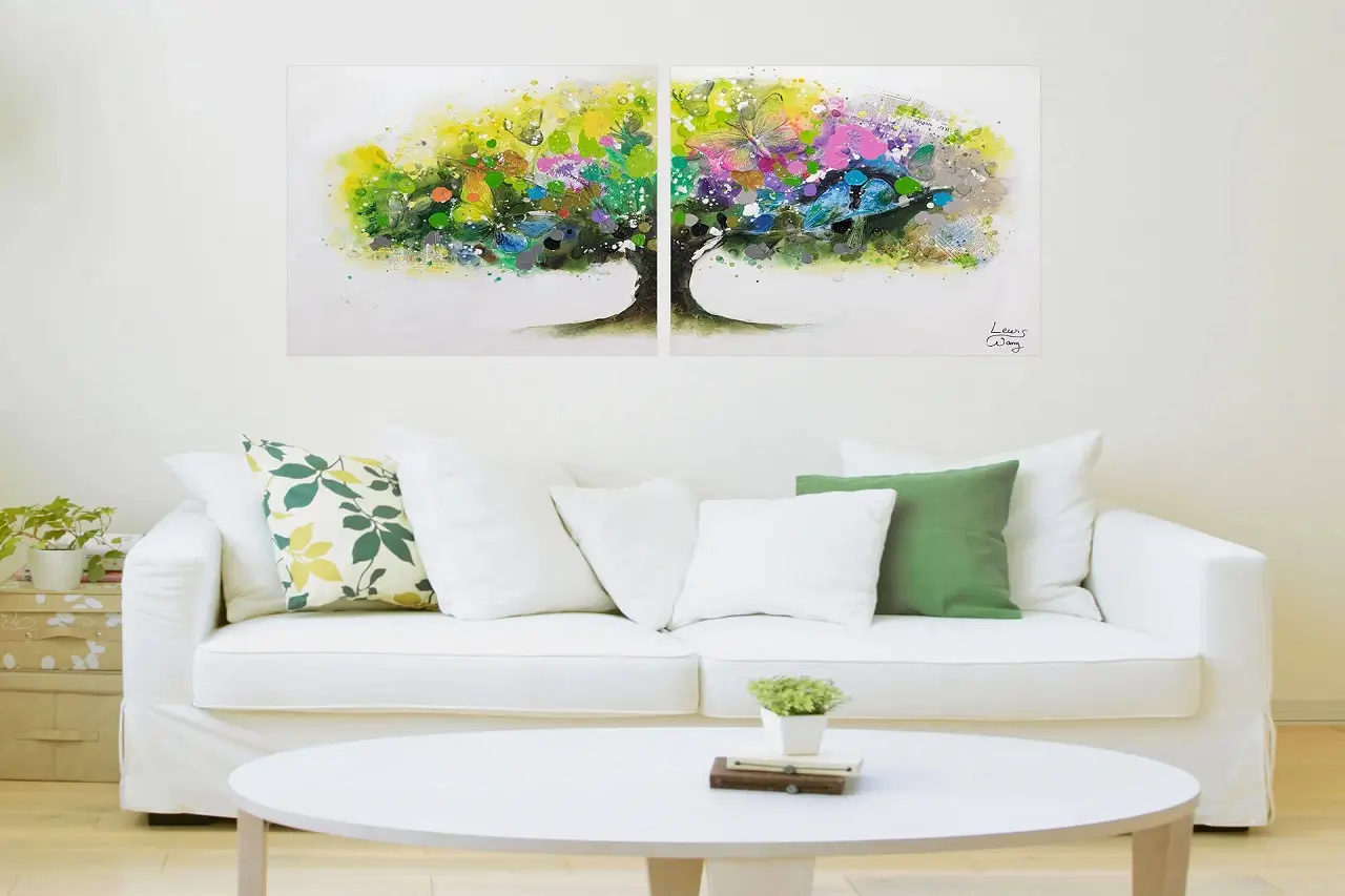 acrylic-painting-rainbow-tree