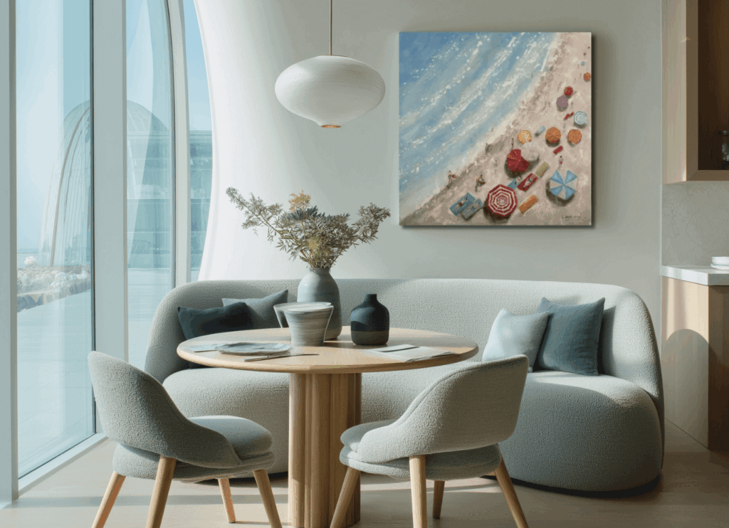 Cozy-Living-room-with-a-beach-inspired-wall-art